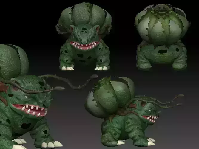 001 bulbasaur  3D print model 001 bulbasaur  3D print model