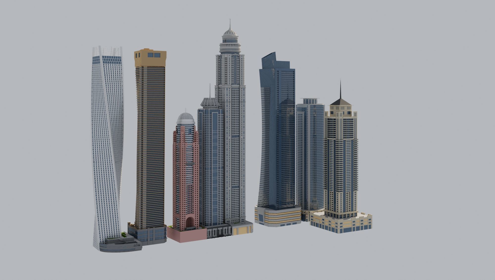 Dubai Marina 3D model_2