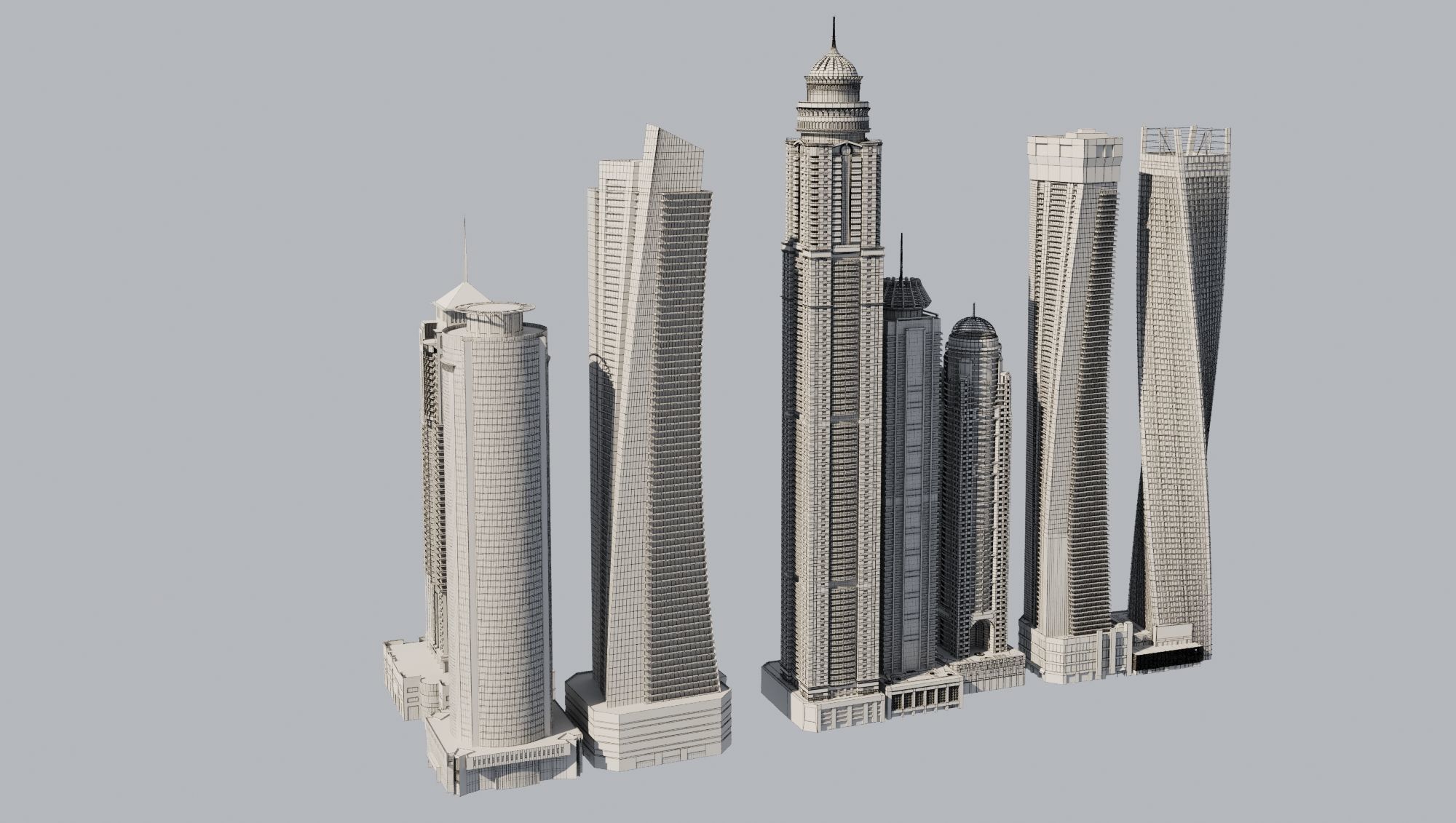 Dubai Marina 3D model_3