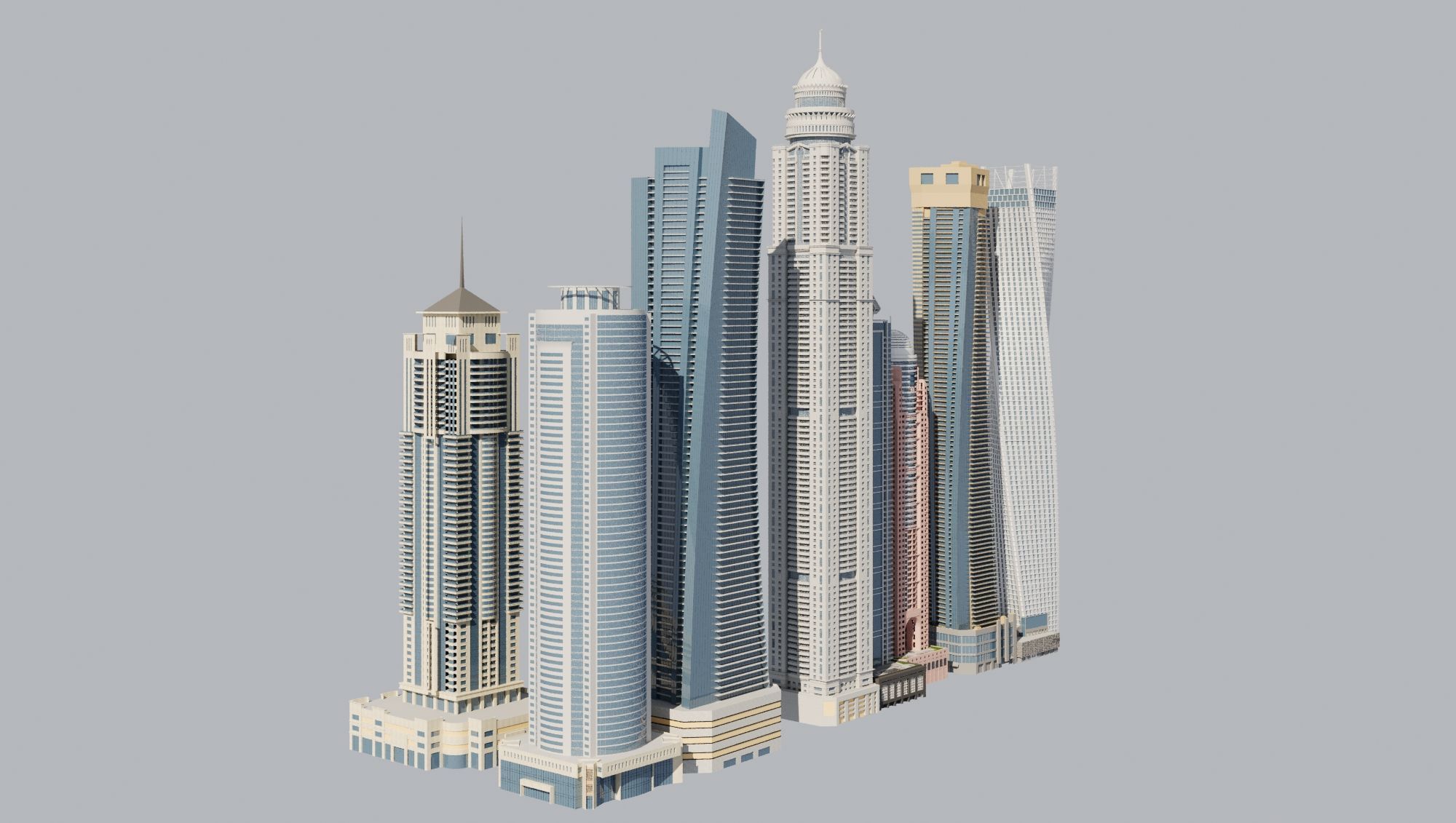 Dubai Marina 3D model_1