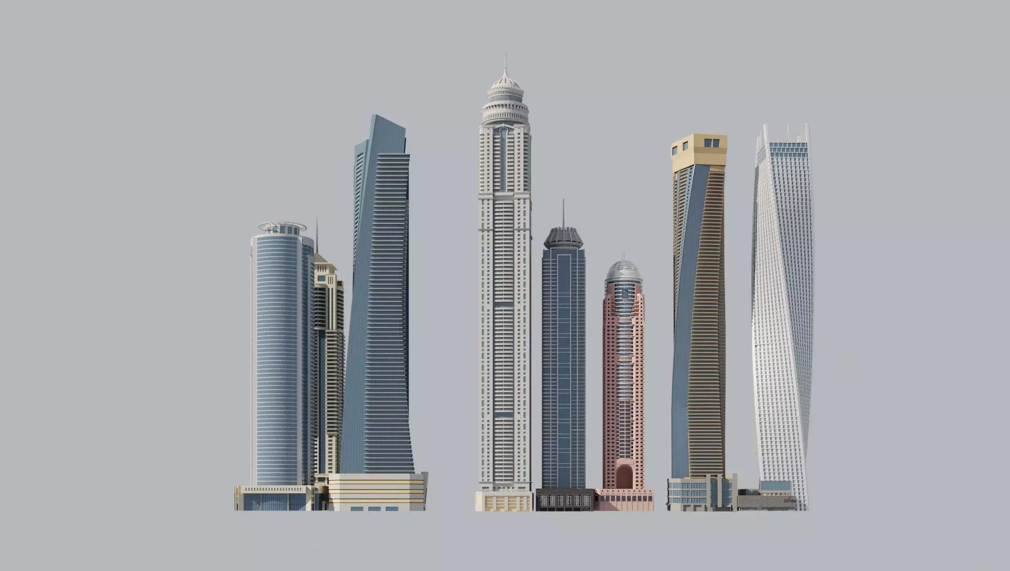 Dubai Marina 3D model_0