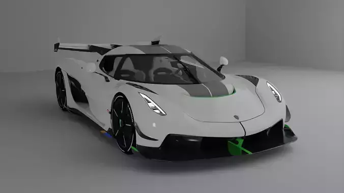 Koenigsegg Jesko 2020 Full Rigged Low-poly 3D model