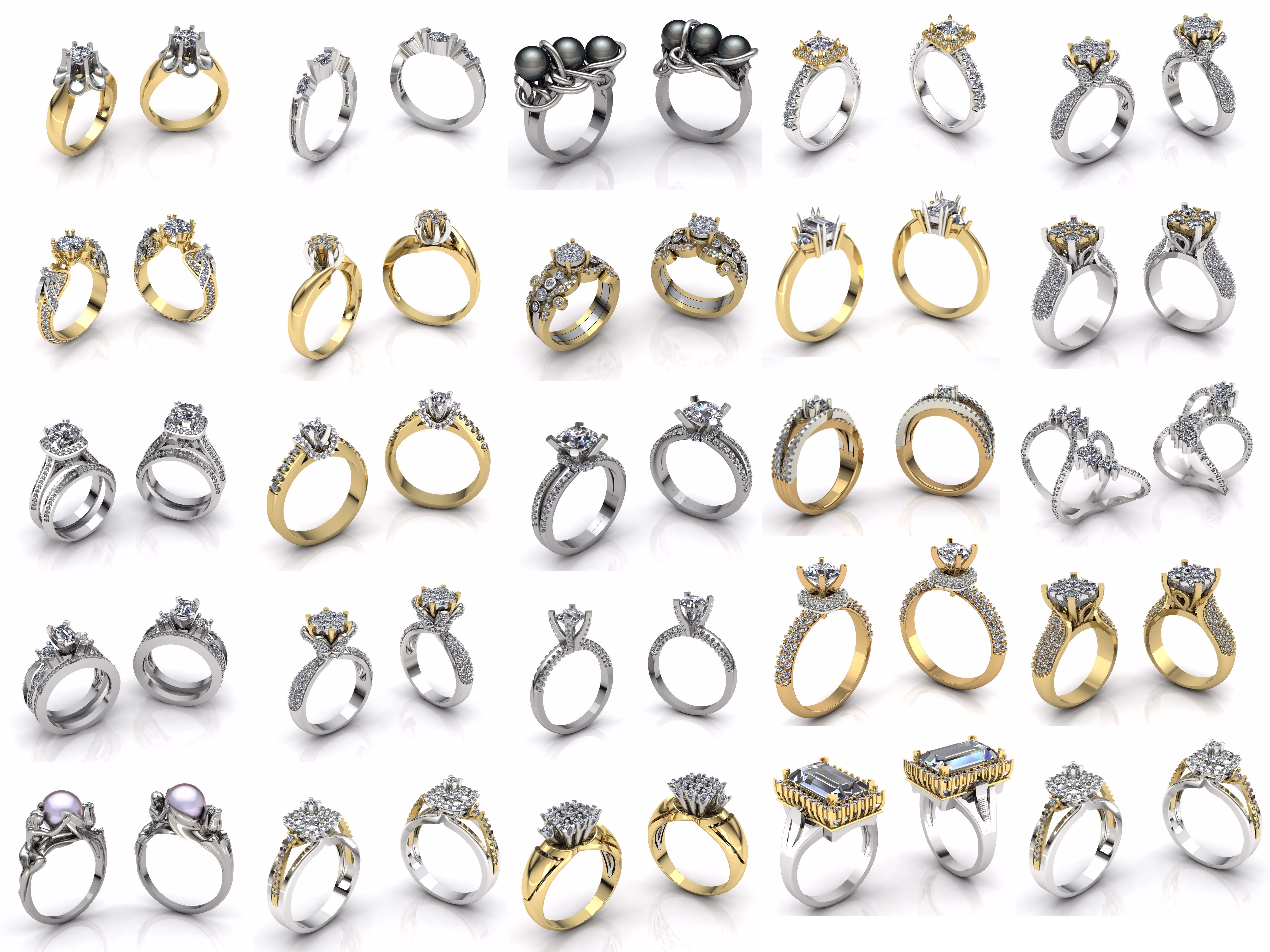 Ring Collection 45 models  3D print model_1