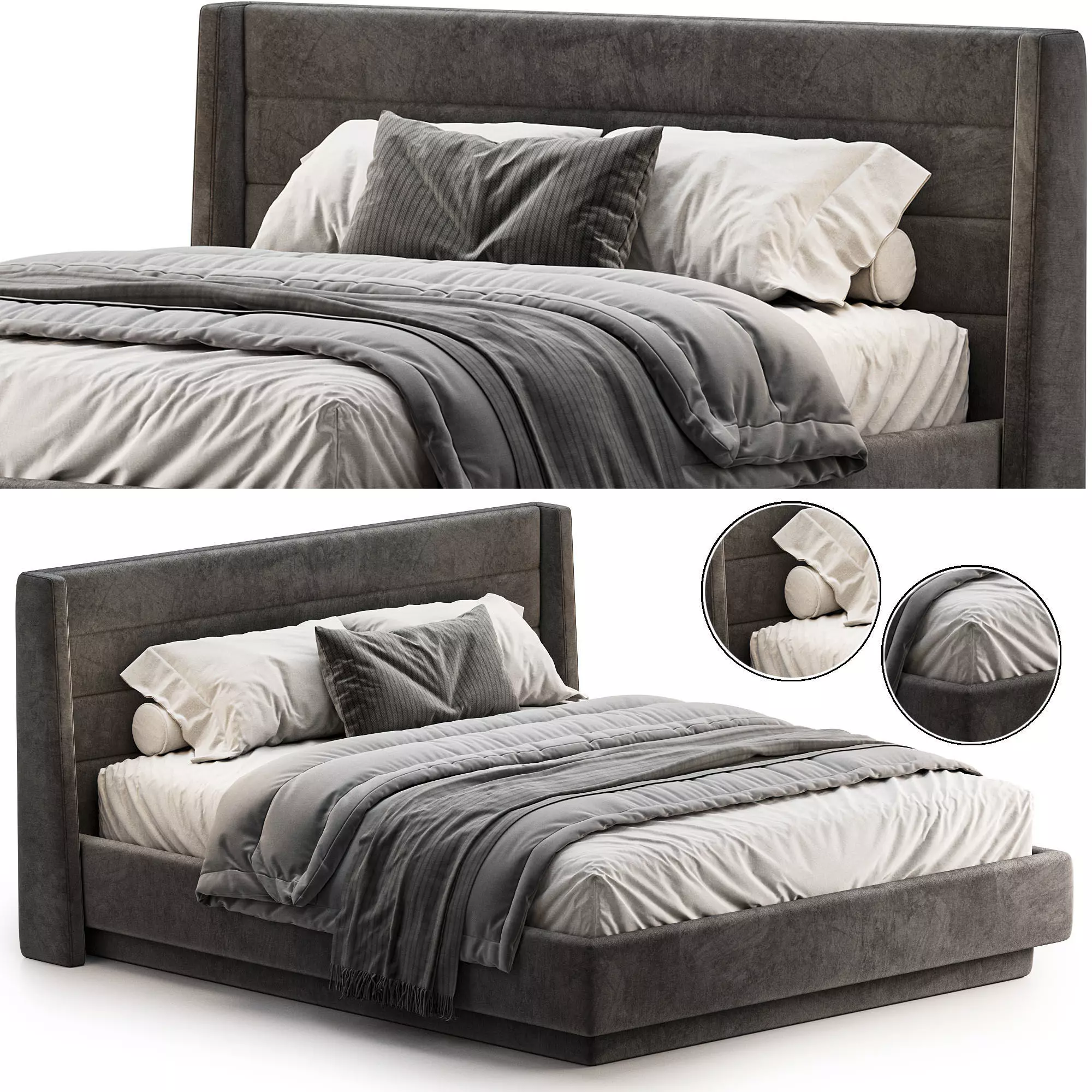 Bed Dakota 180 3D model_0