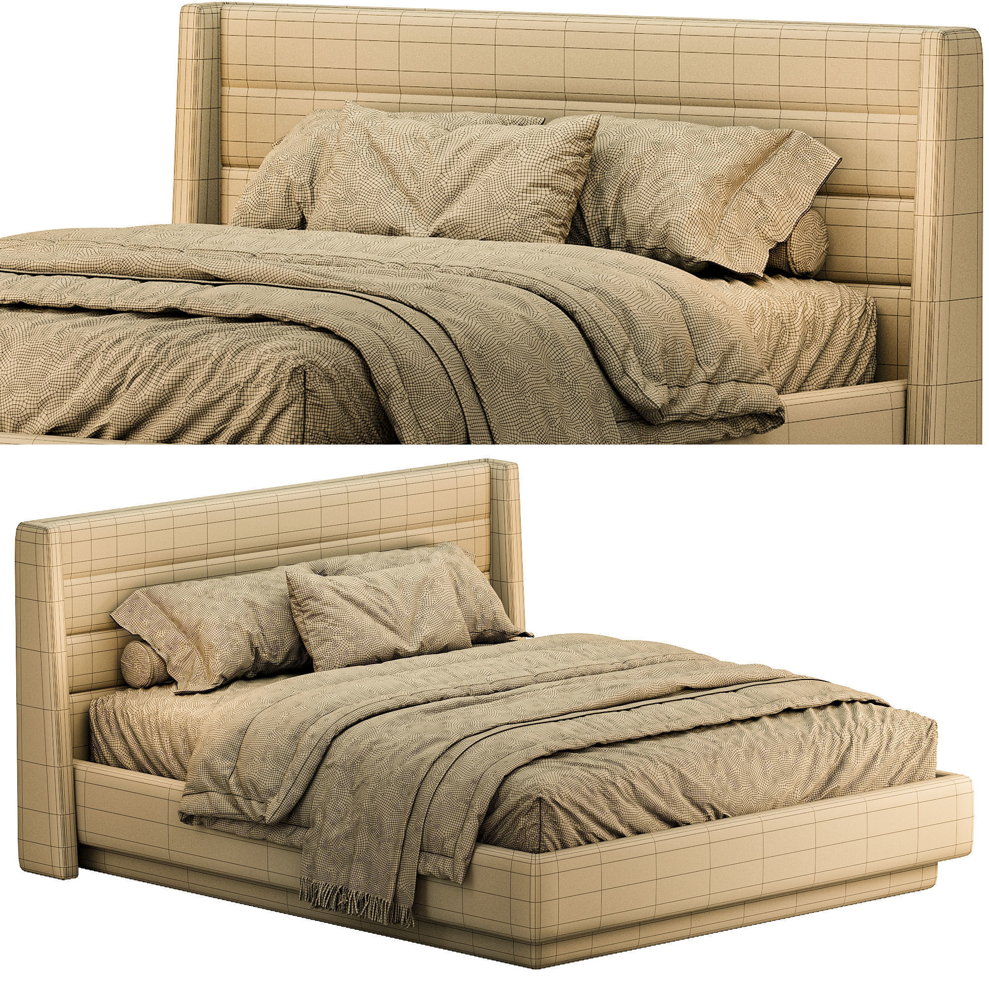 Bed Dakota 180 3D model_2