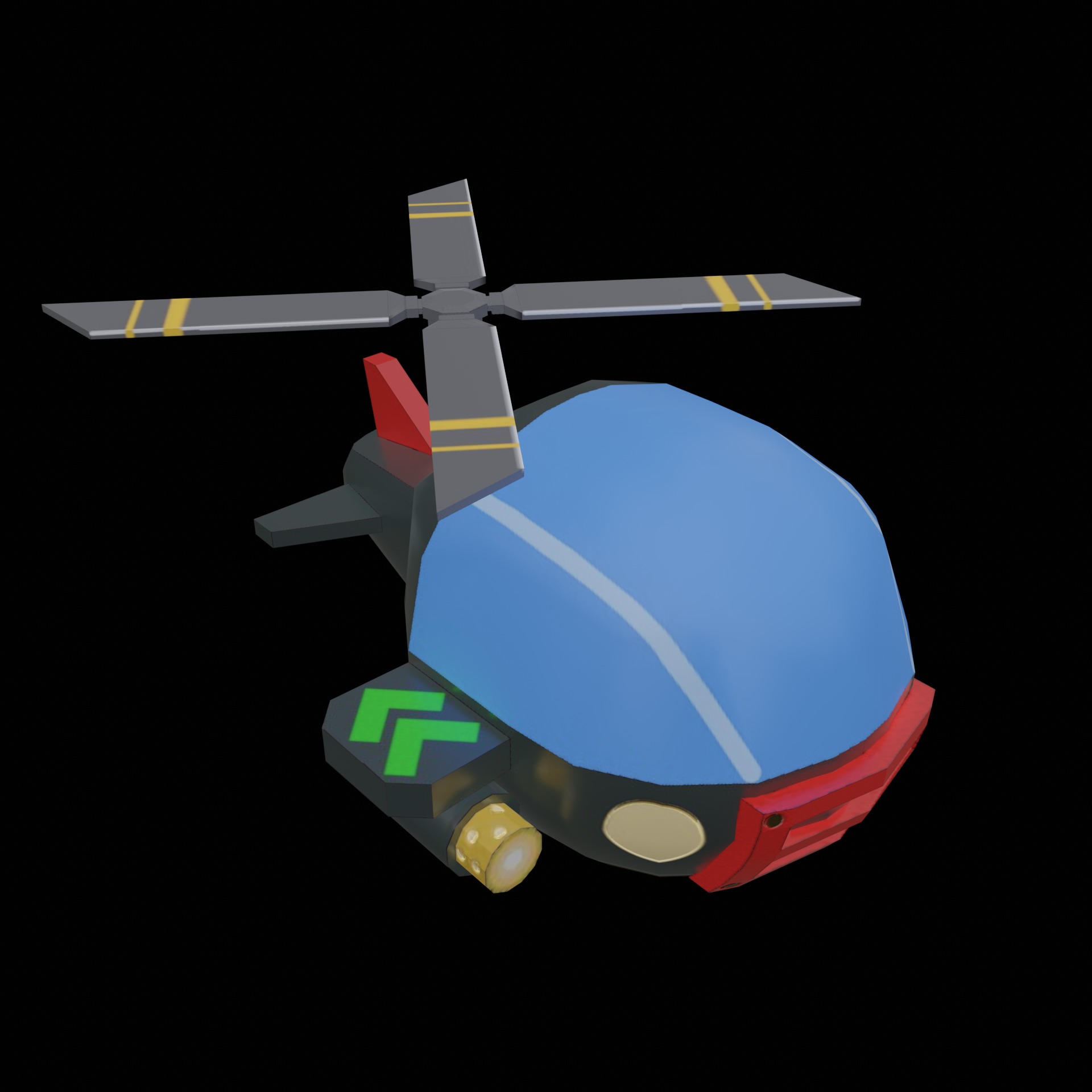 GAME READY Cartoon LowPoly Military Vehicles and Towers Animated Low-poly 3D model_8