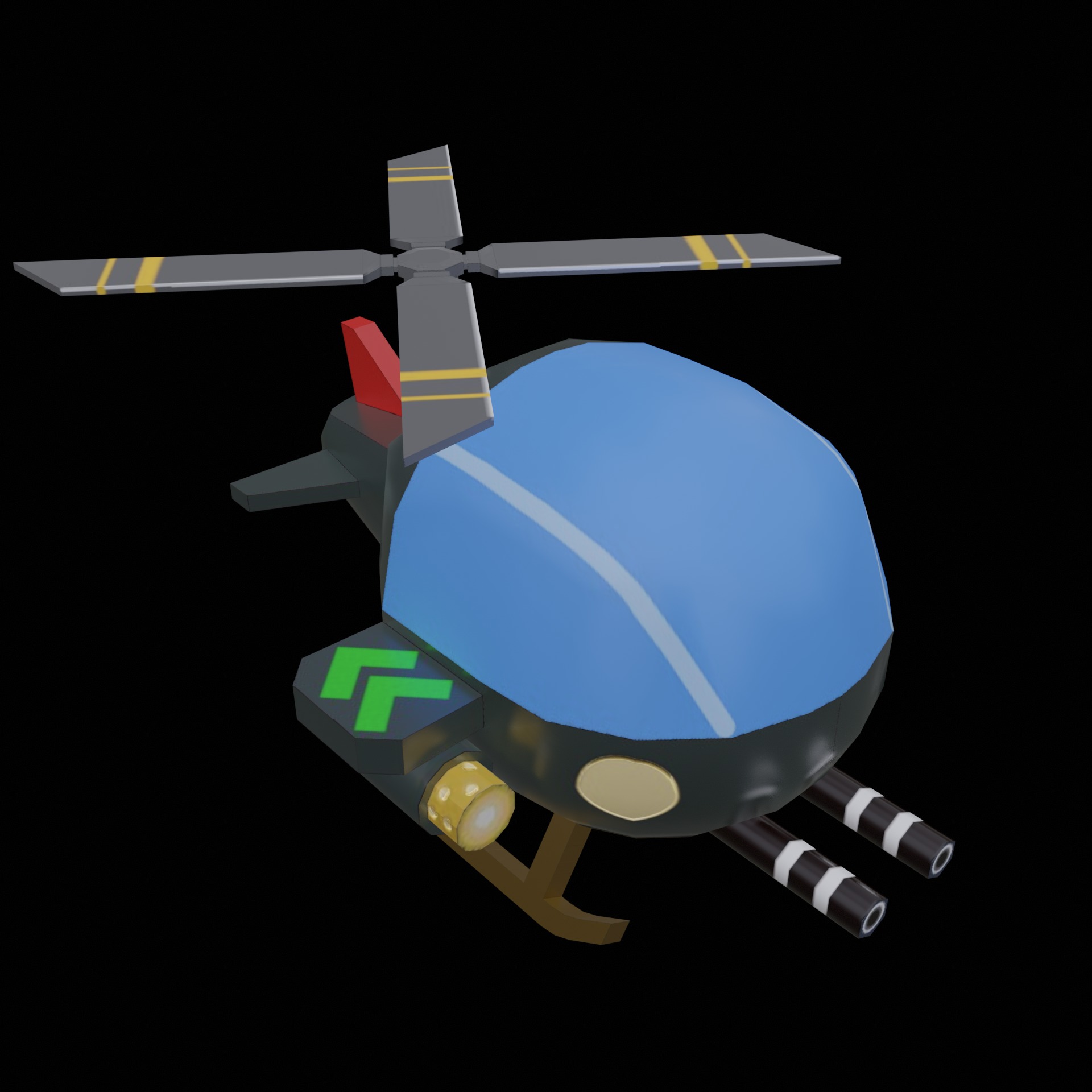 GAME READY Cartoon LowPoly Military Vehicles and Towers Animated Low-poly 3D model_9