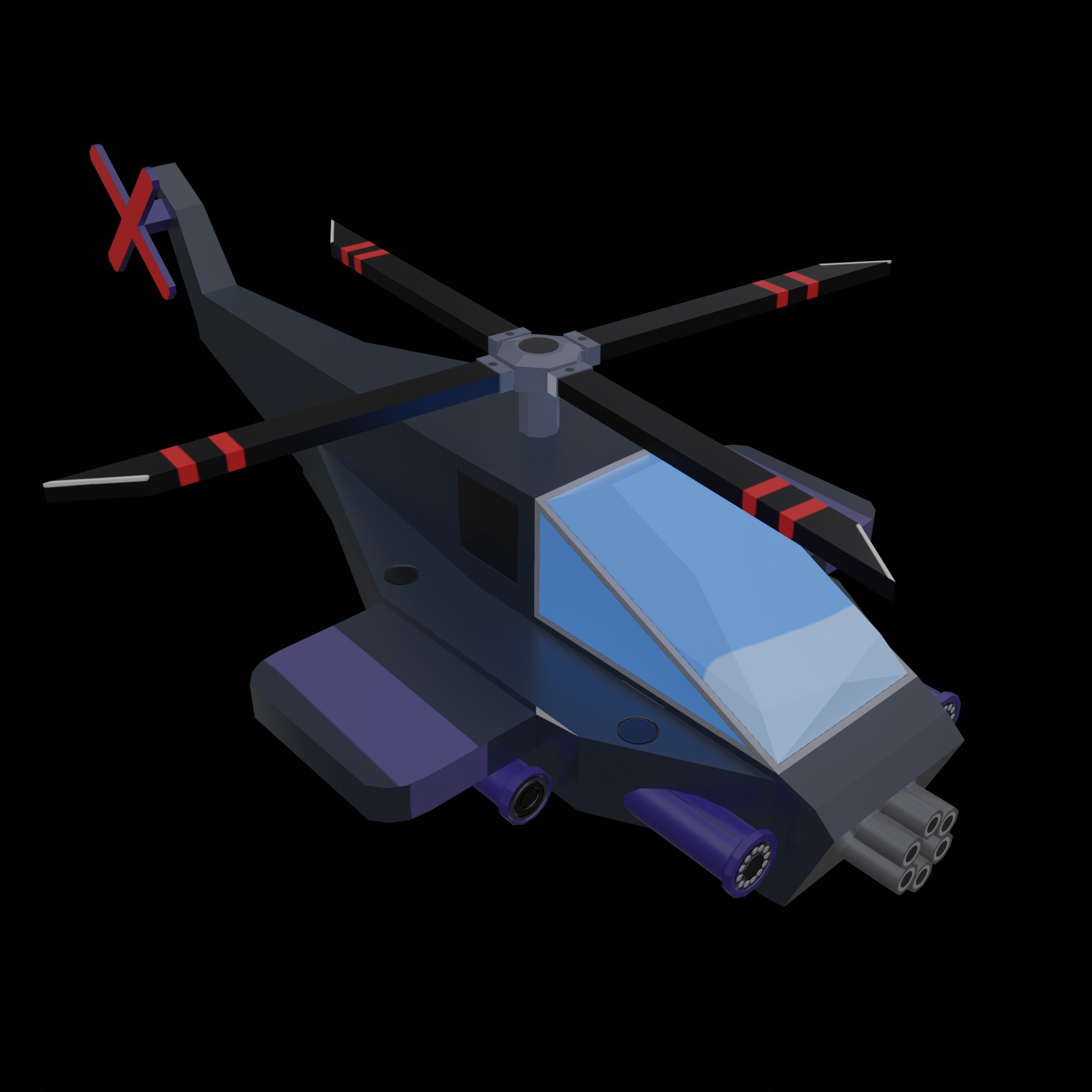 GAME READY Cartoon LowPoly Military Vehicles and Towers Animated Low-poly 3D model_11