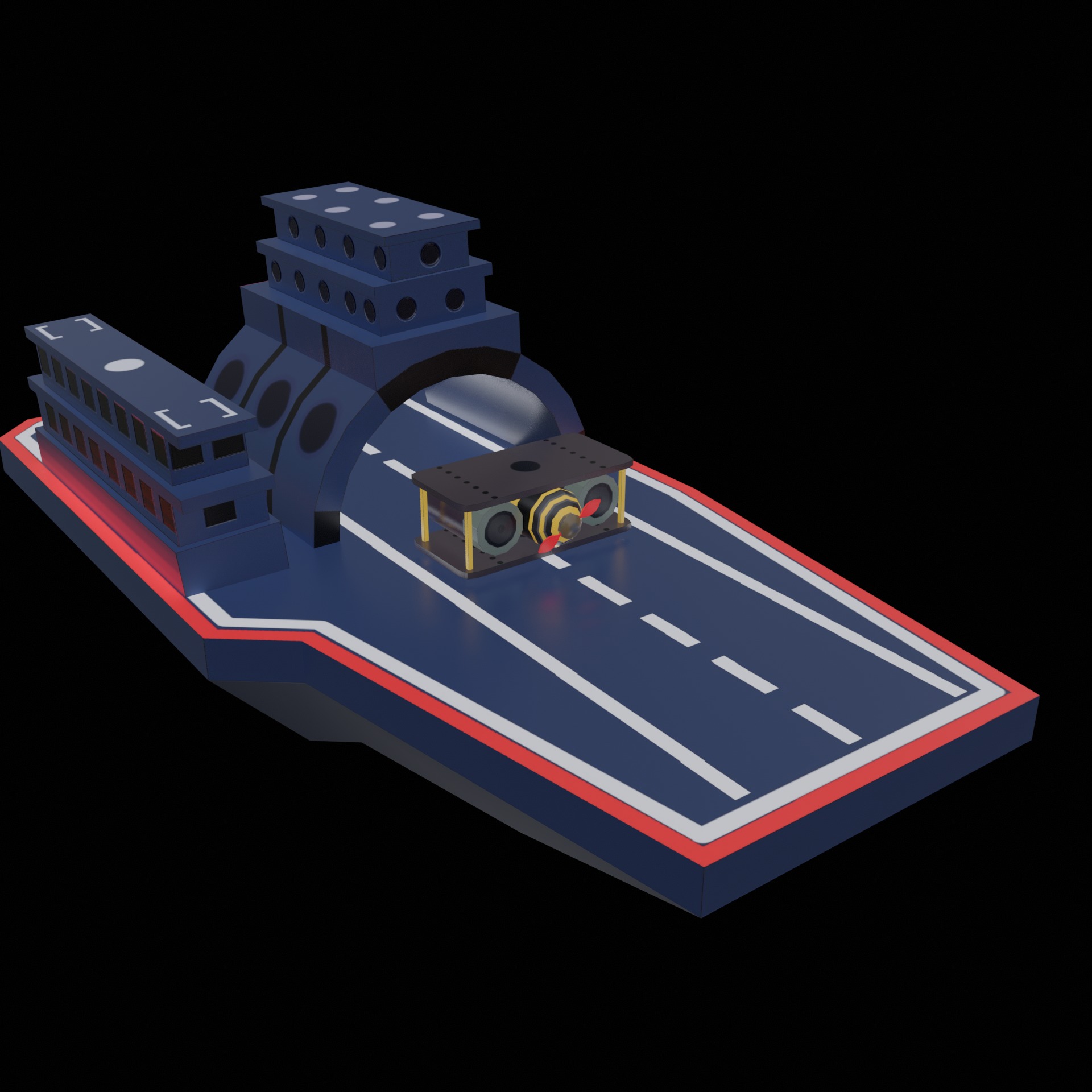 GAME READY Cartoon LowPoly Military Vehicles and Towers Animated Low-poly 3D model_4