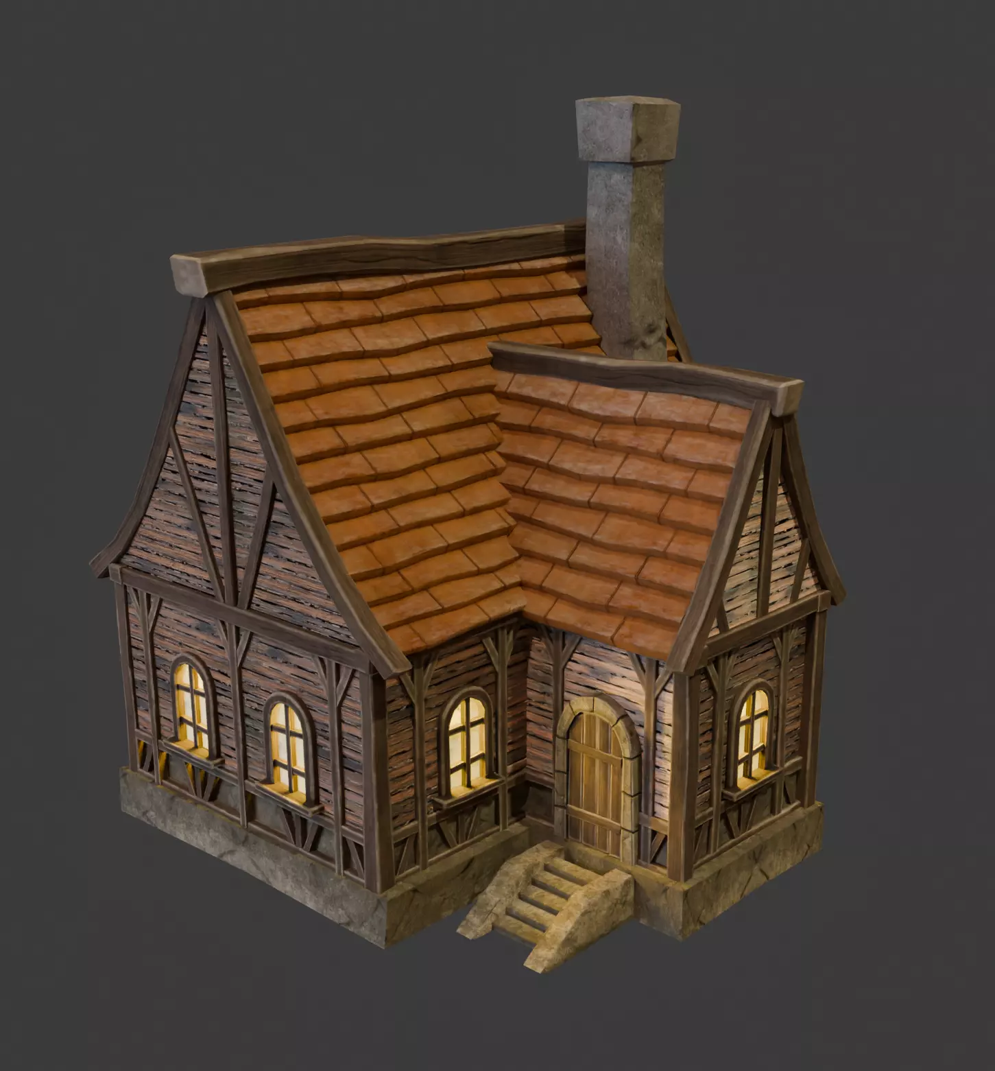 Old house Free 3D model_0