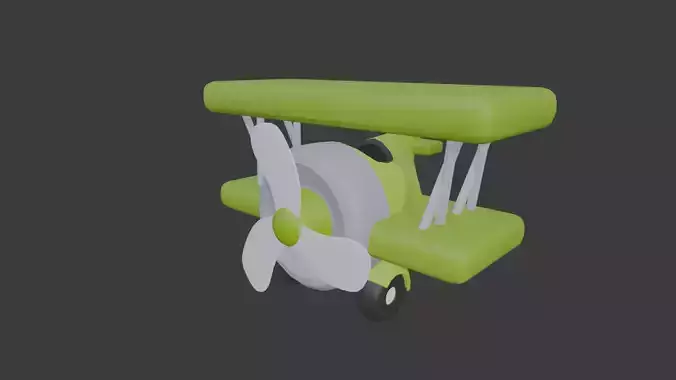 Green airplane