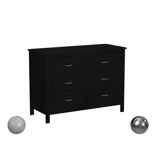 Charlie 6 Drawer Dresser in Ebony