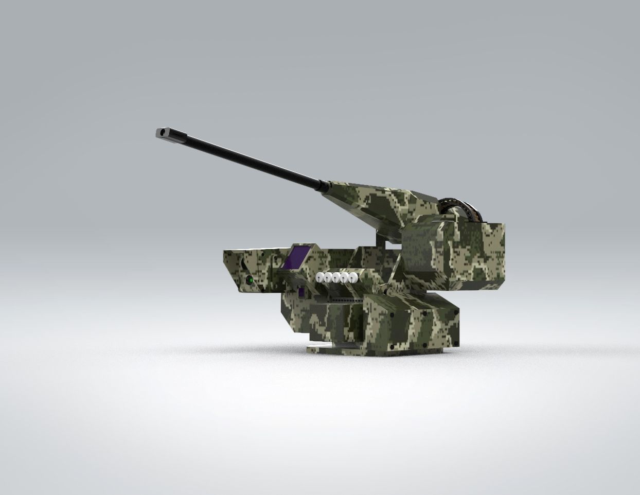 Remote Controlled Stabilized Weapon System Low-poly 3D model_4