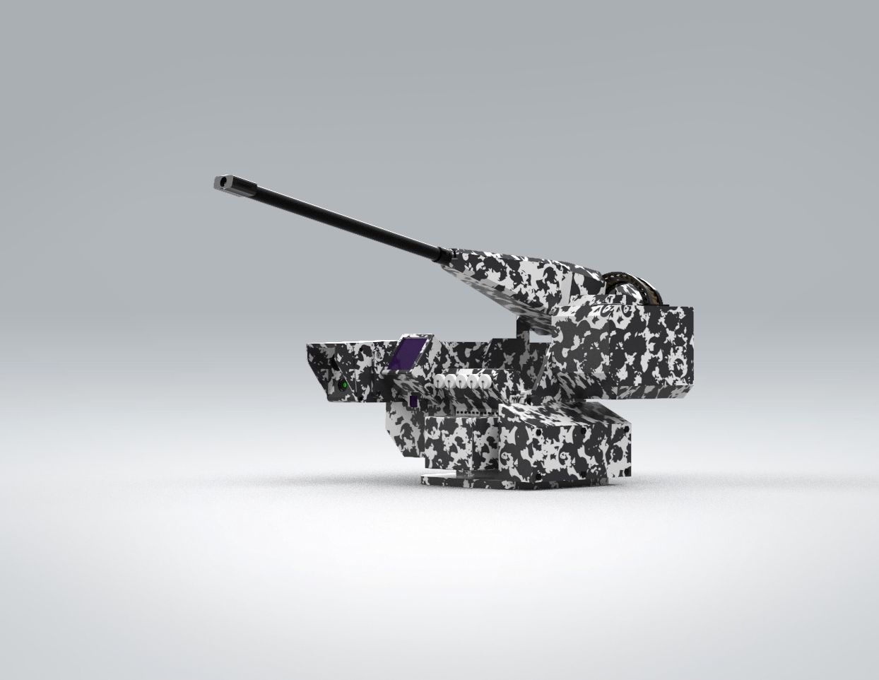 Remote Controlled Stabilized Weapon System Low-poly 3D model_5