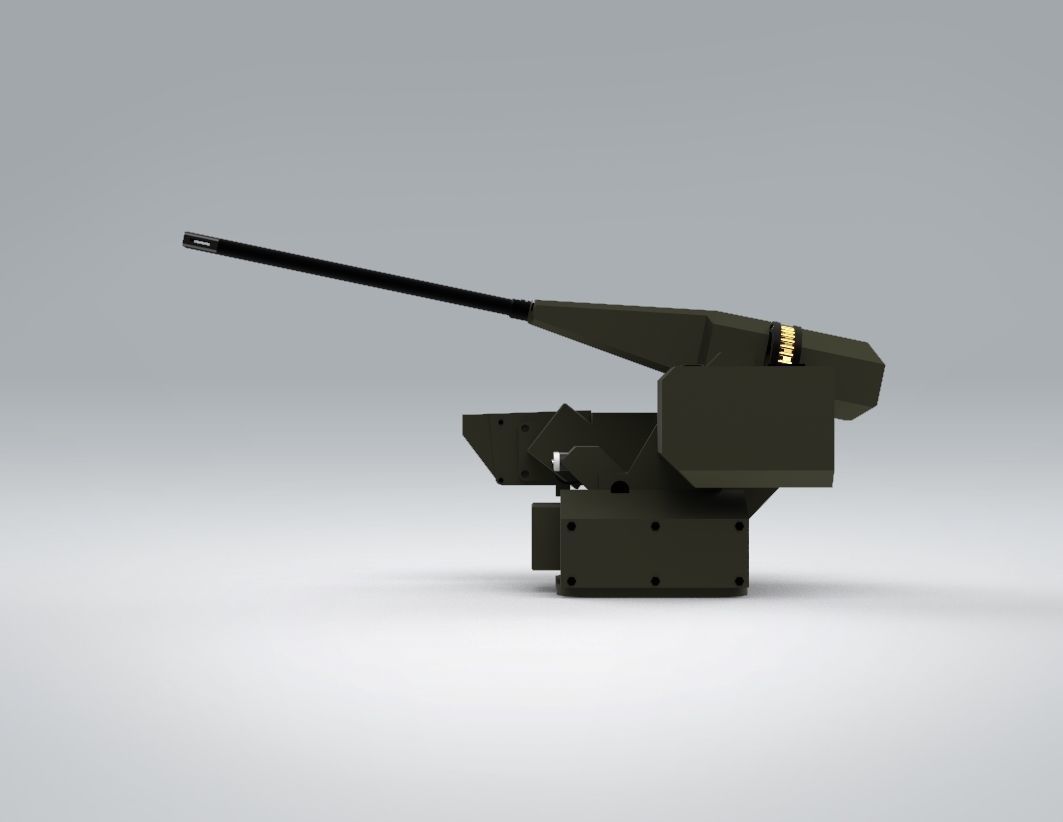 Remote Controlled Stabilized Weapon System Low-poly 3D model_7