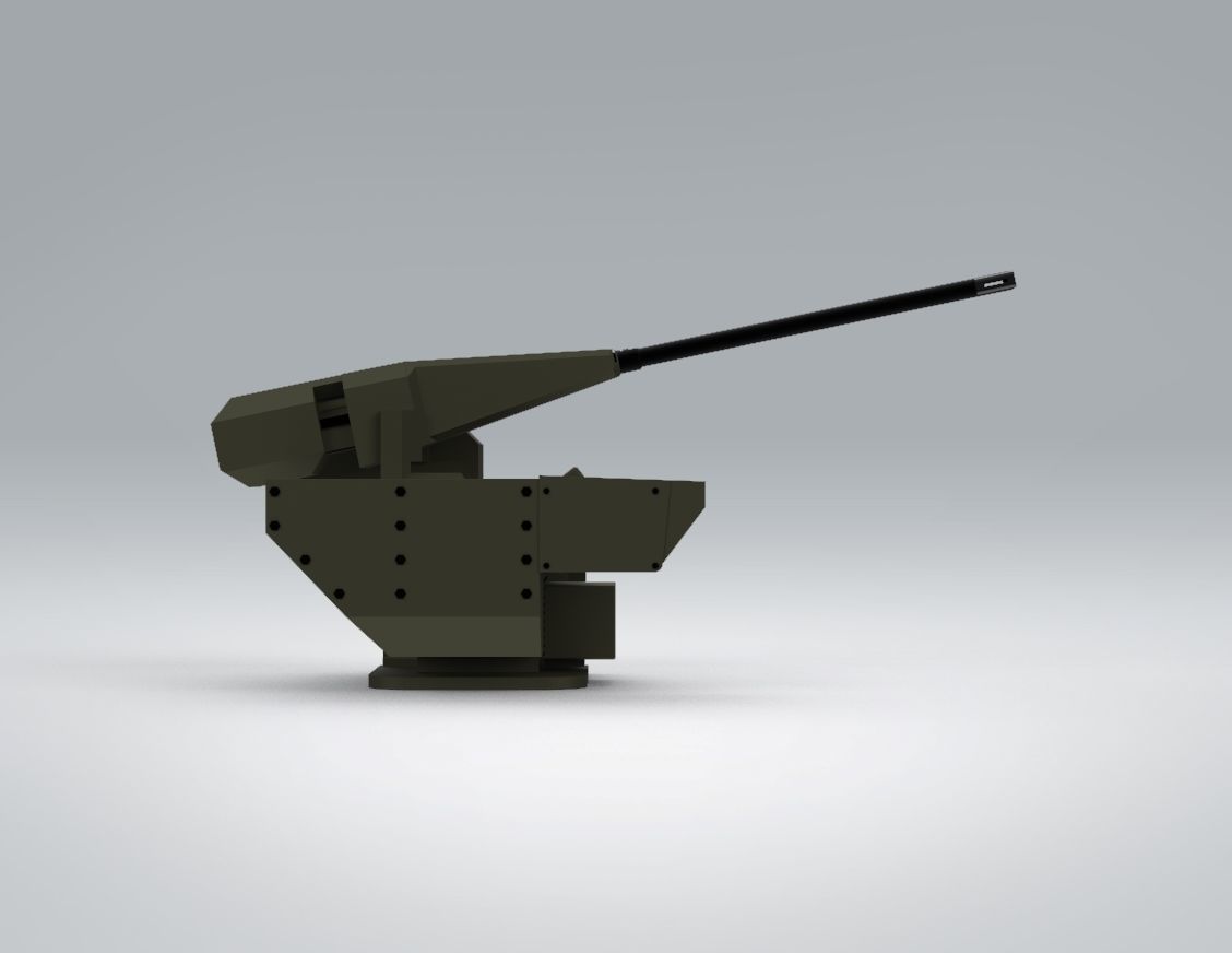 Remote Controlled Stabilized Weapon System Low-poly 3D model_6