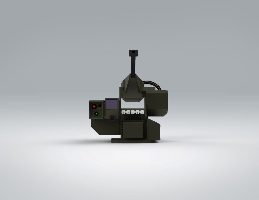 Remote Controlled Stabilized Weapon System Low-poly 3D model_9