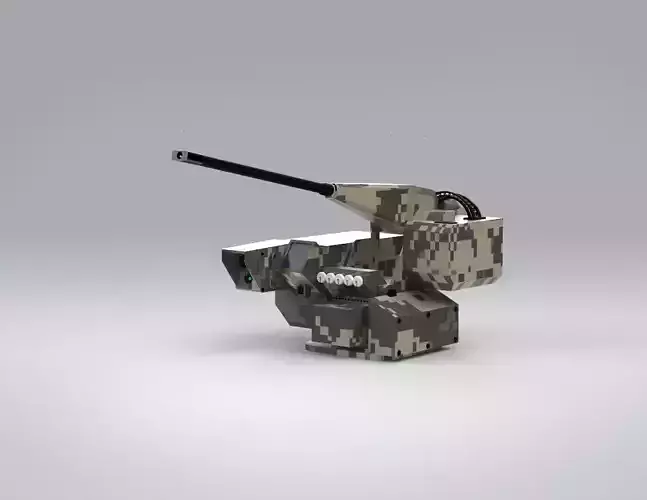 Remote Controlled Stabilized Weapon System Low-poly 3D model