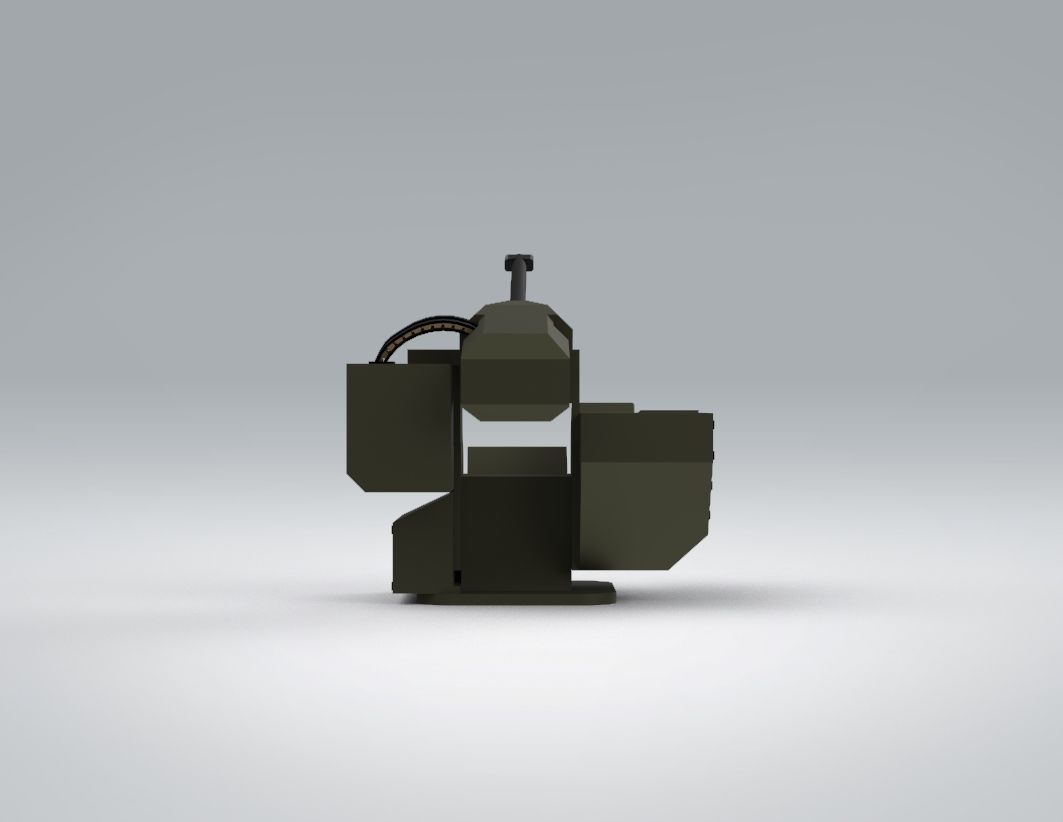 Remote Controlled Stabilized Weapon System Low-poly 3D model_8