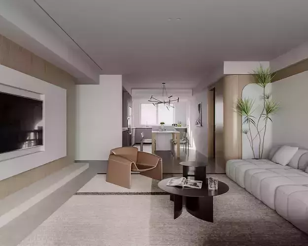 apartment interior scenes     3D model