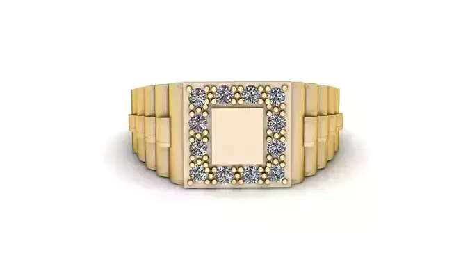 INDIAN DIAMOND WEDDING  RING 3D PRINTABLE MODEL  3D print model