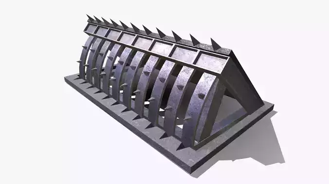 roadblock trap Low-poly 3D model