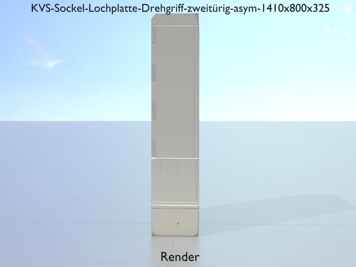 Cable distribution box twist handle 2 door asym 1410x800x325 Low-poly 3D model_14