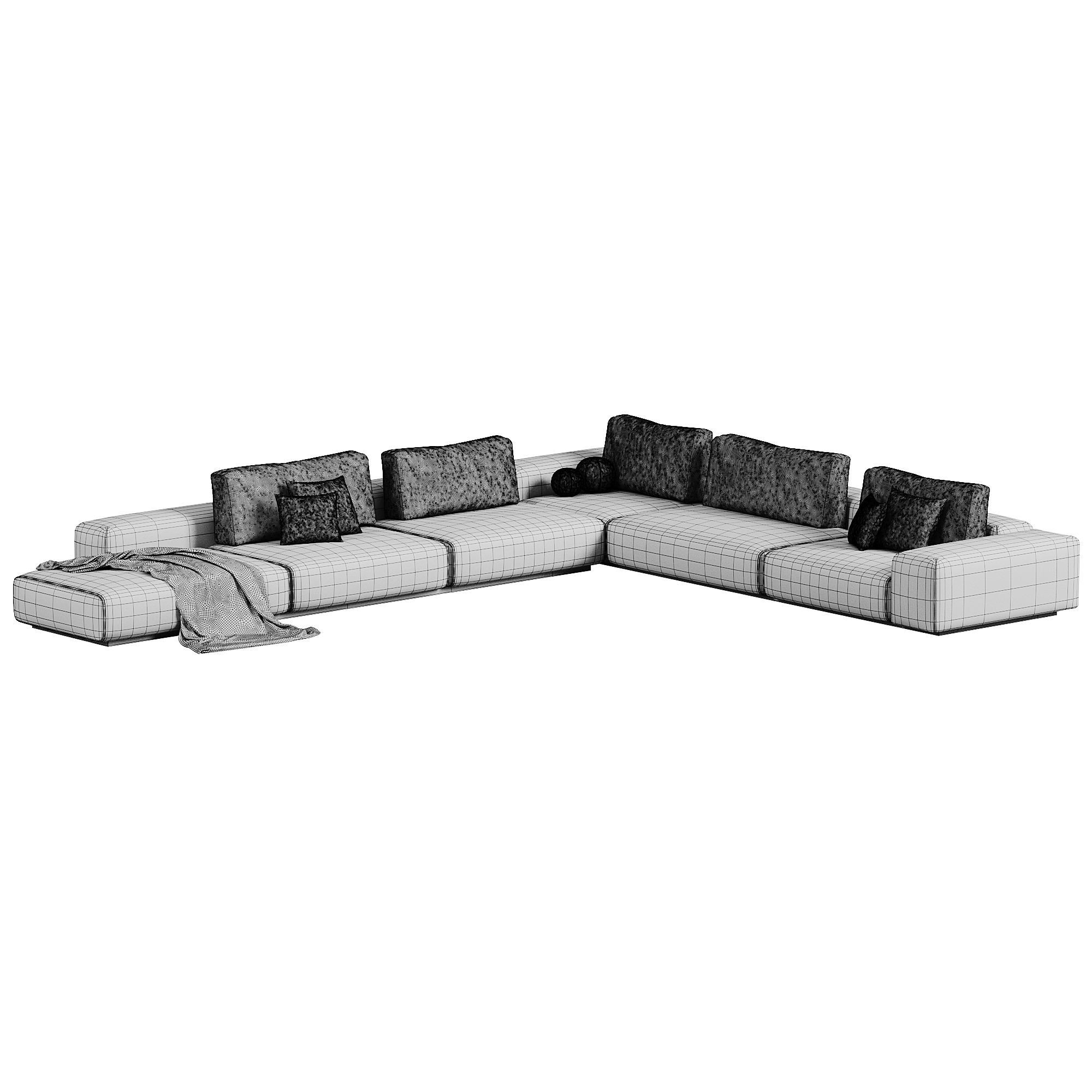 Monsieur Modular Sofa By Baxter 3D model_4