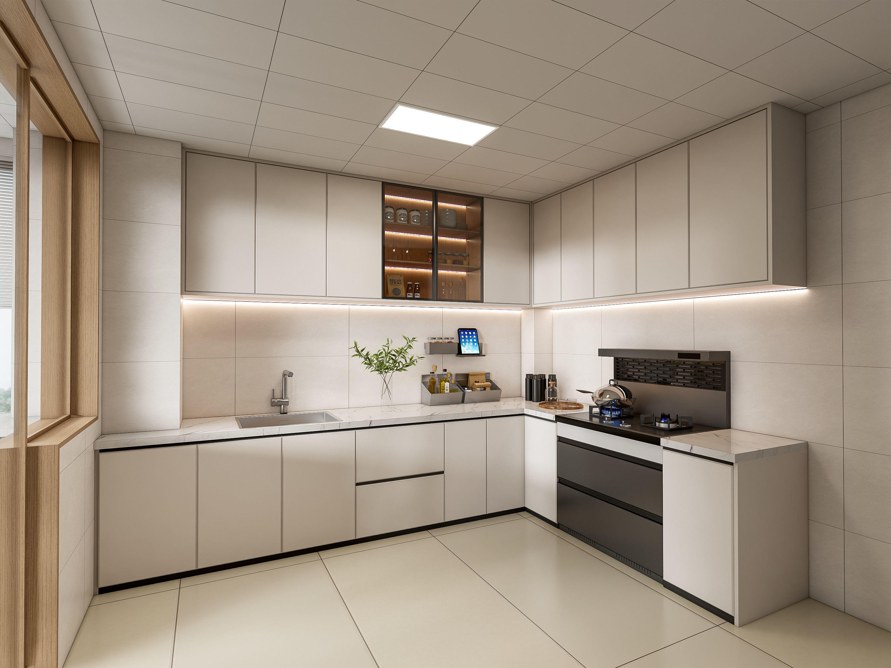 Kitchen Modern interior 99 3D model_9