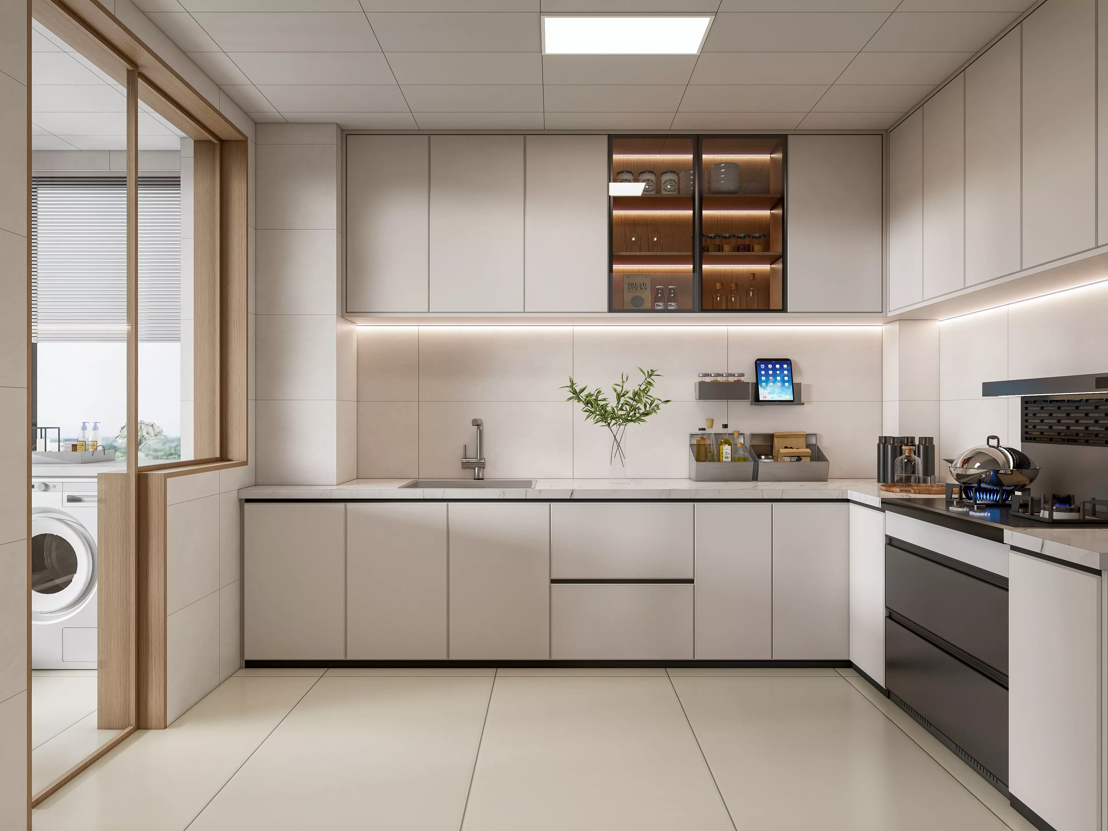 Kitchen Modern interior 99 3D model_0