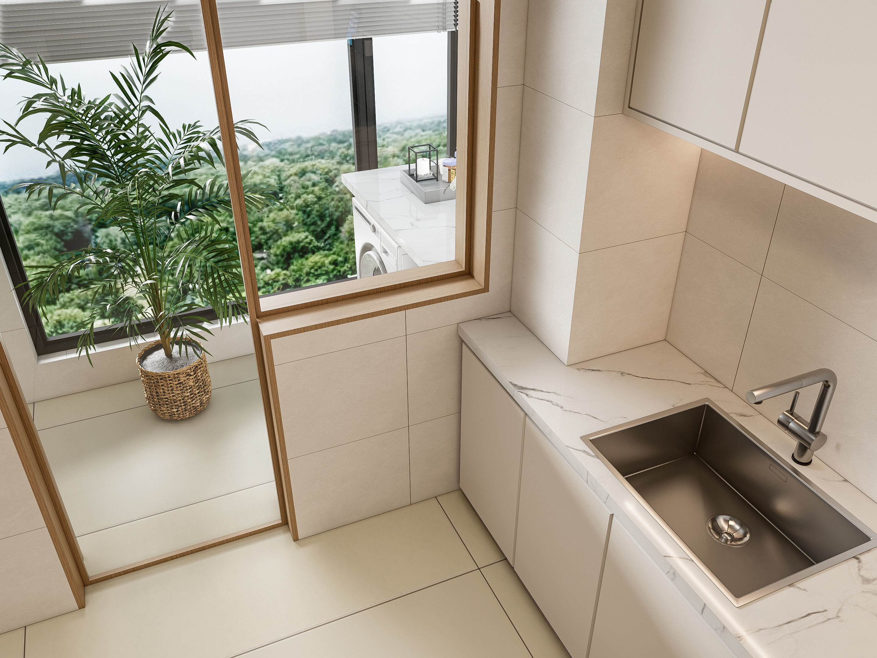 Kitchen Modern interior 99 3D model_3