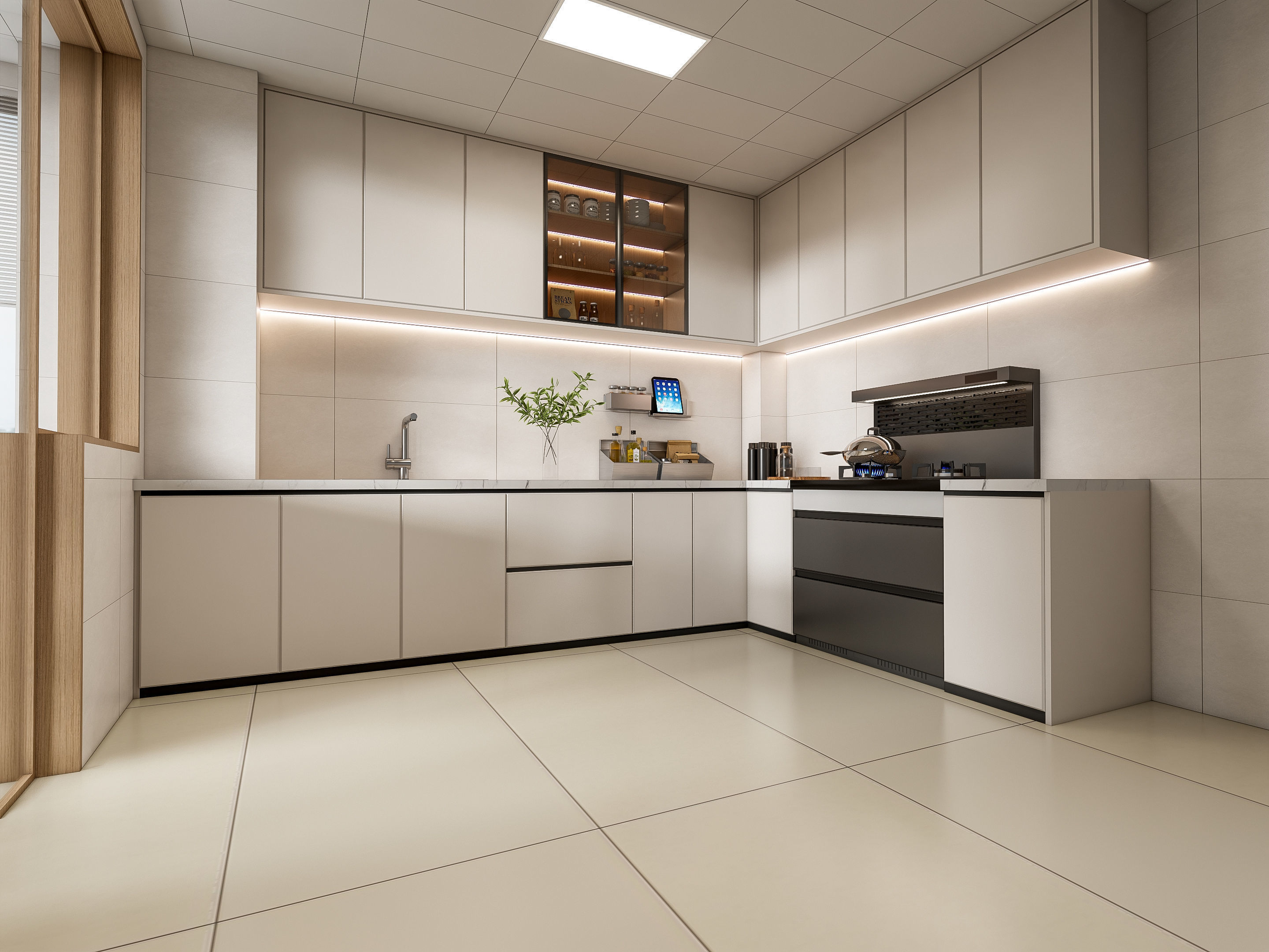 Kitchen Modern interior 99 3D model_10