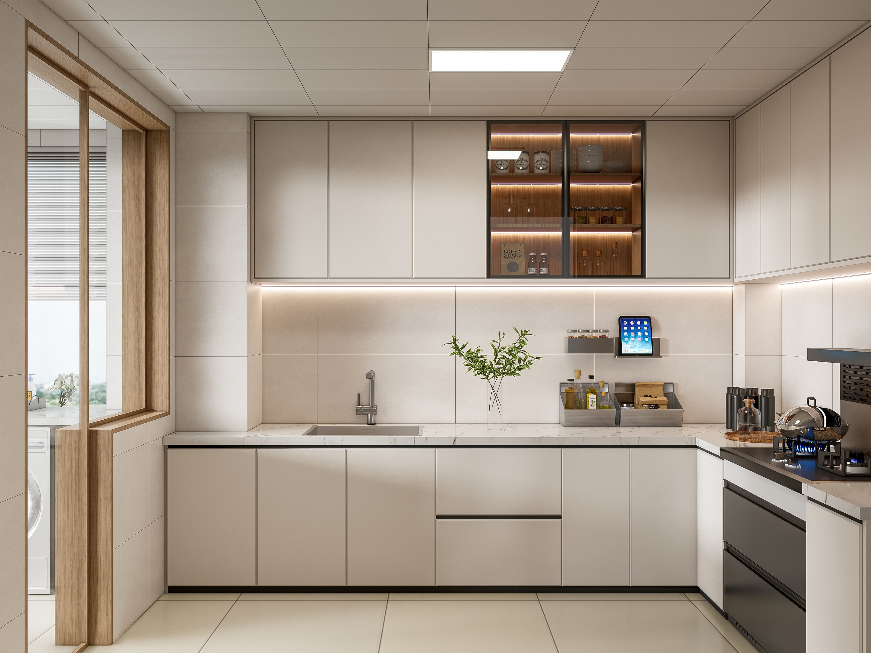 Kitchen Modern interior 99 3D model_7