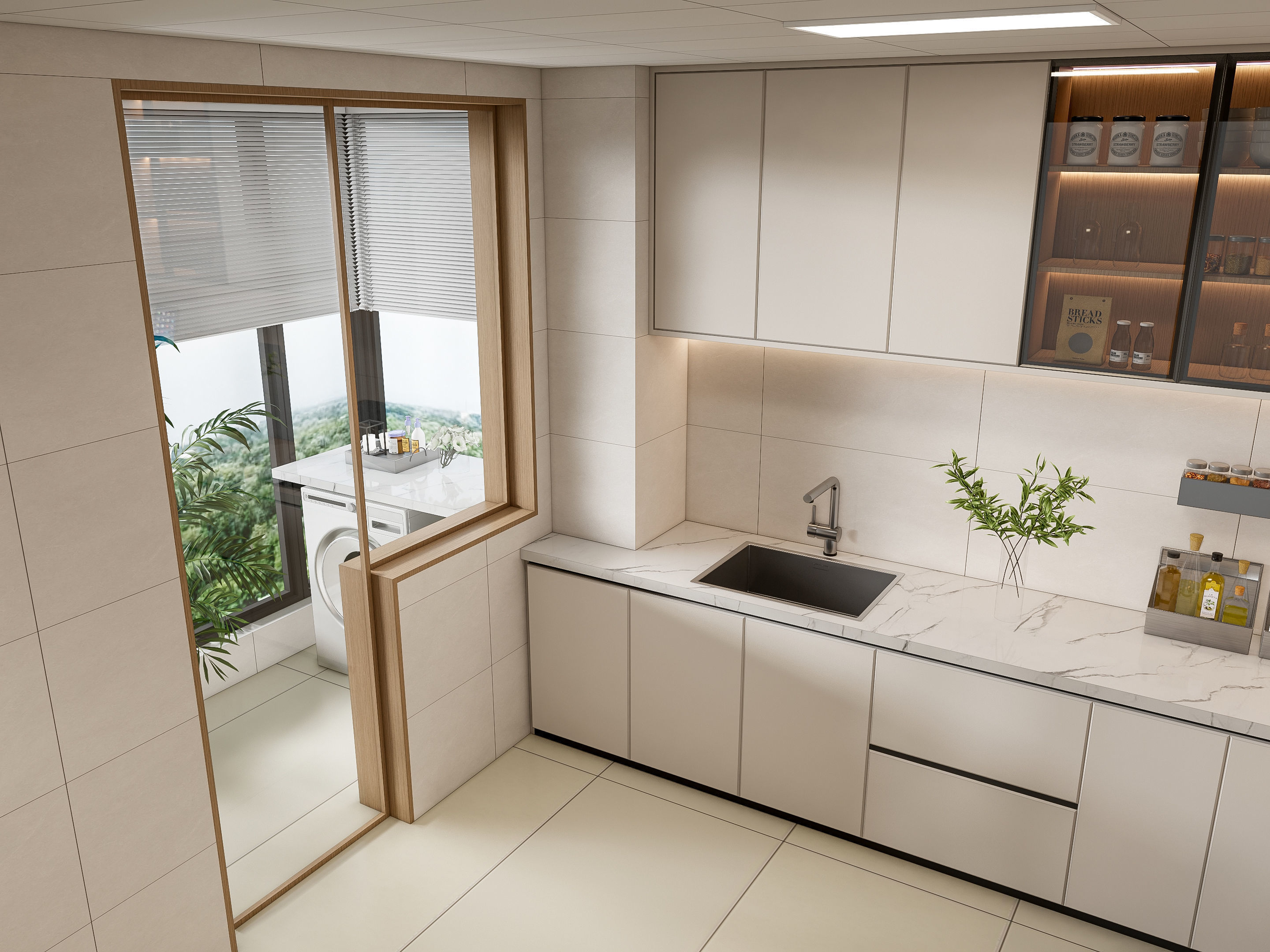 Kitchen Modern interior 99 3D model_5
