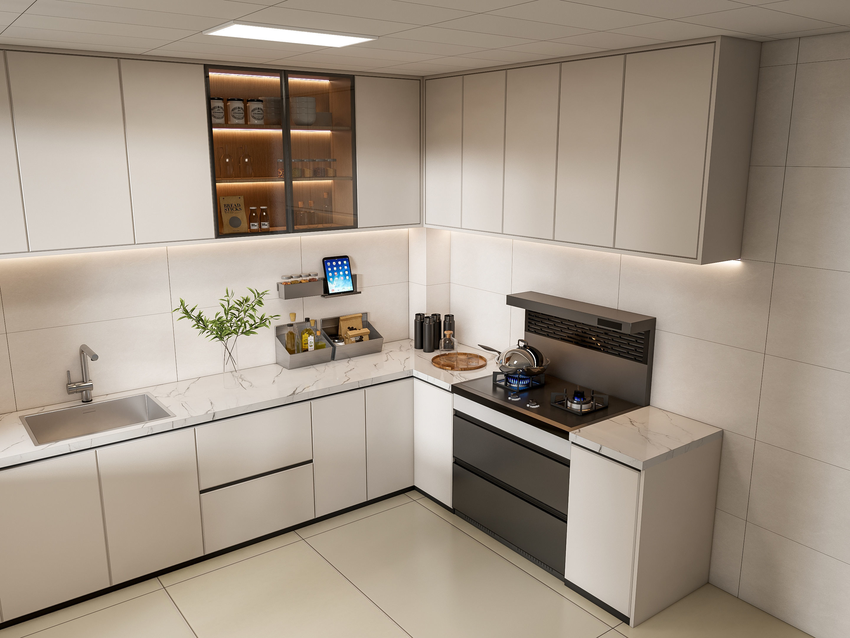 Kitchen Modern interior 99 3D model_4