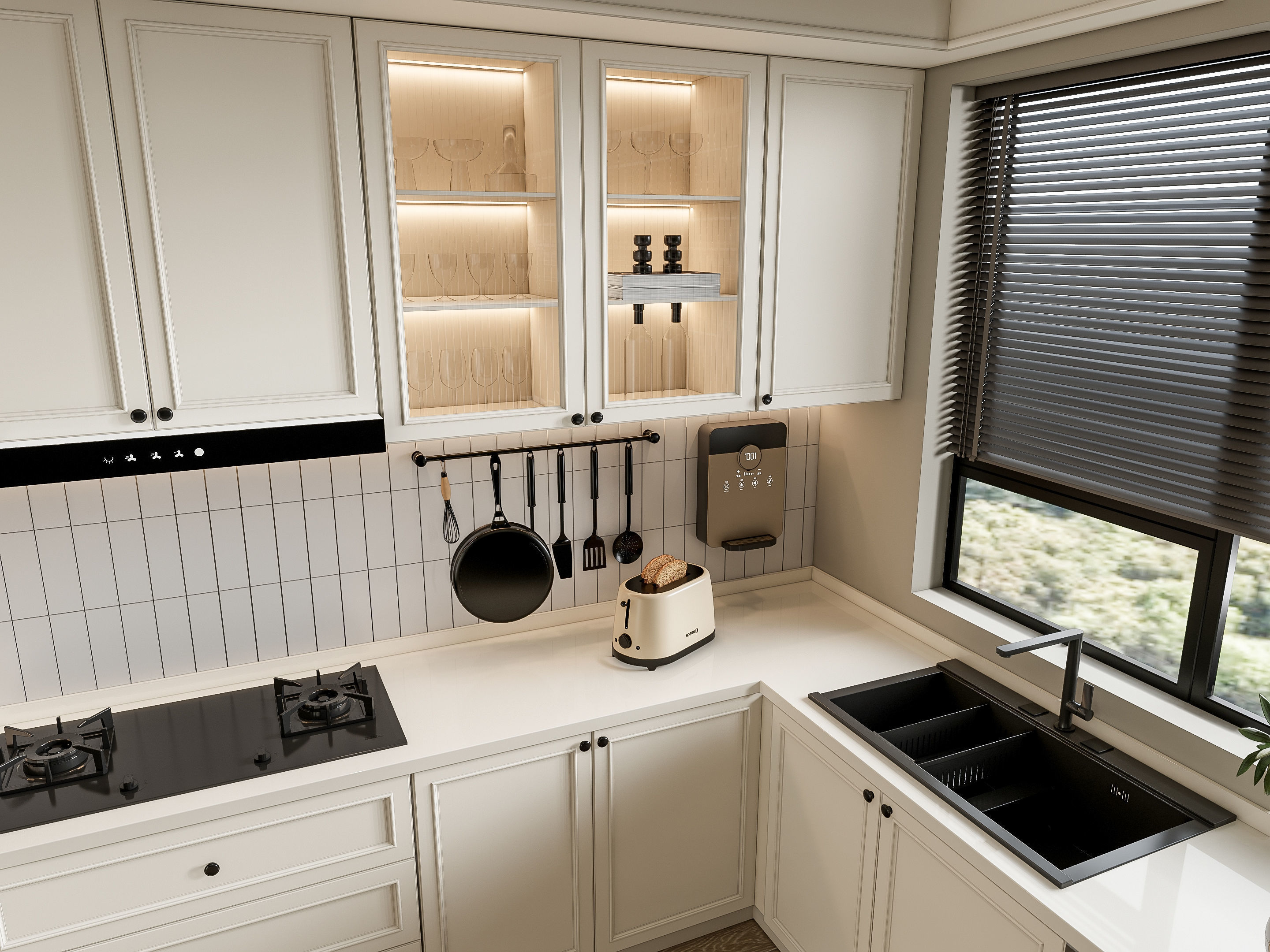 Kitchen Modern interior 100 3D model_3