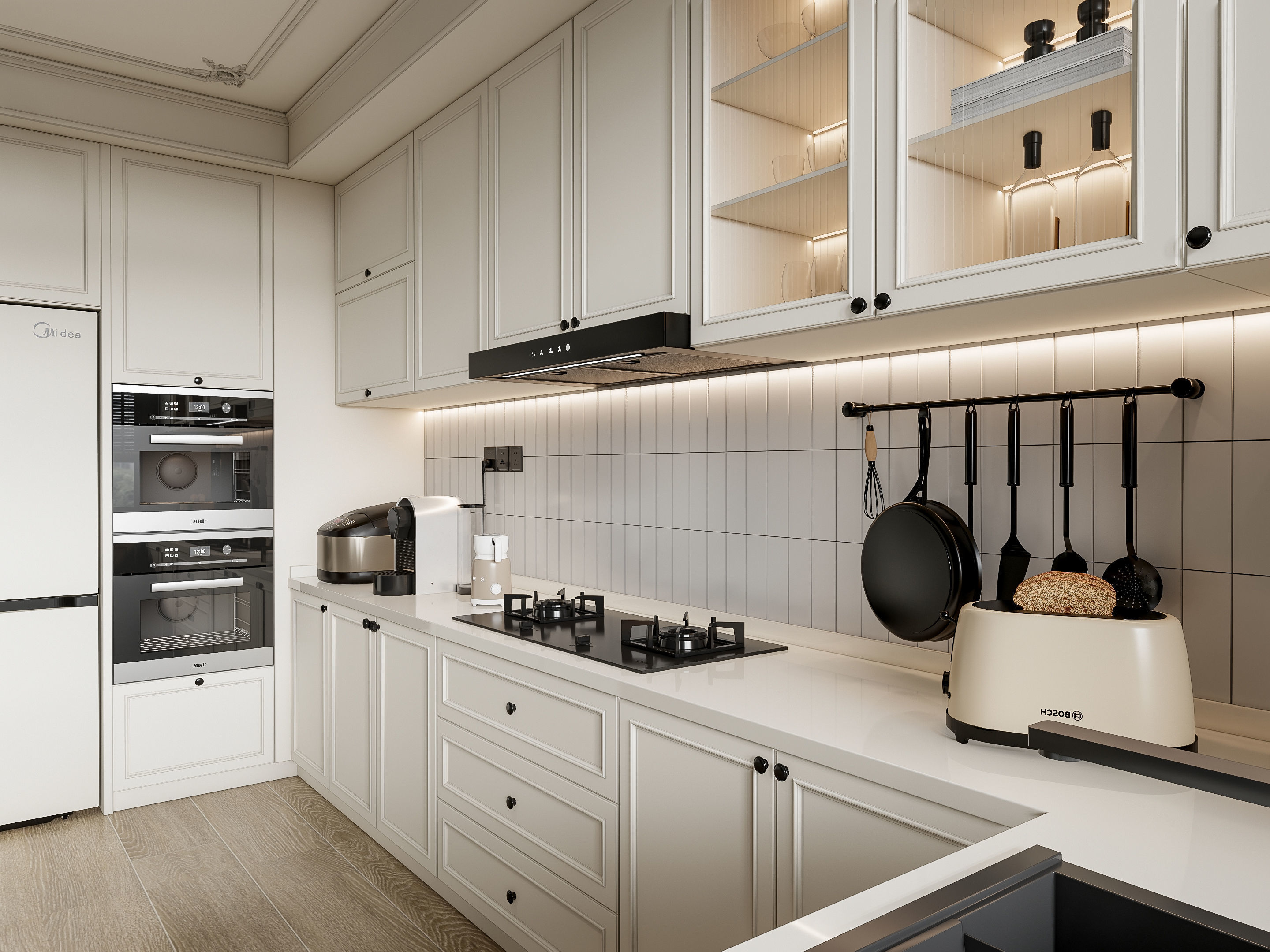 Kitchen Modern interior 100 3D model_2
