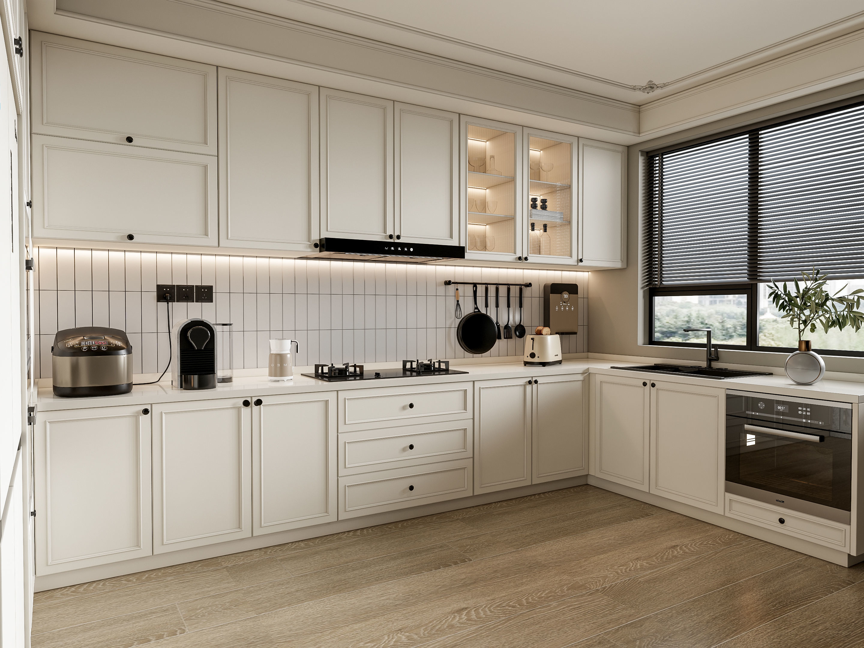 Kitchen Modern interior 100 3D model_6