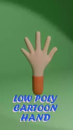 Cartoon Hand LOW POLY