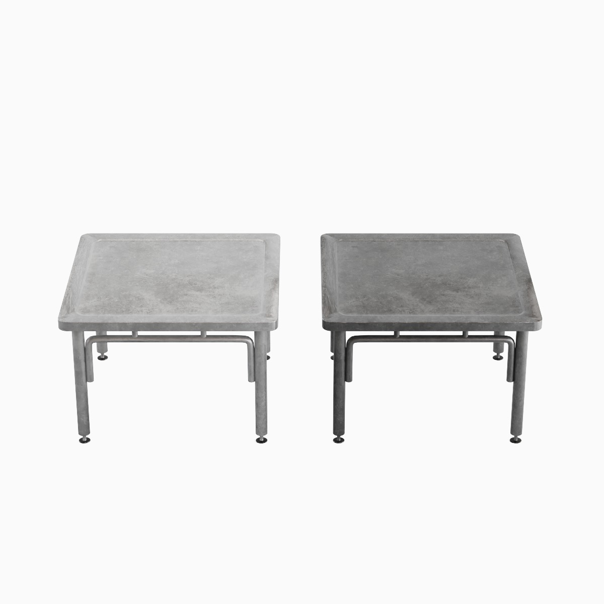 Steel Table 01  Low-poly 3D model_4