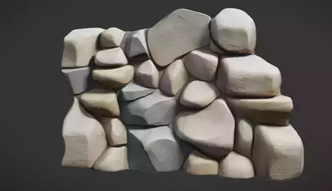 Stylized Stone Wall