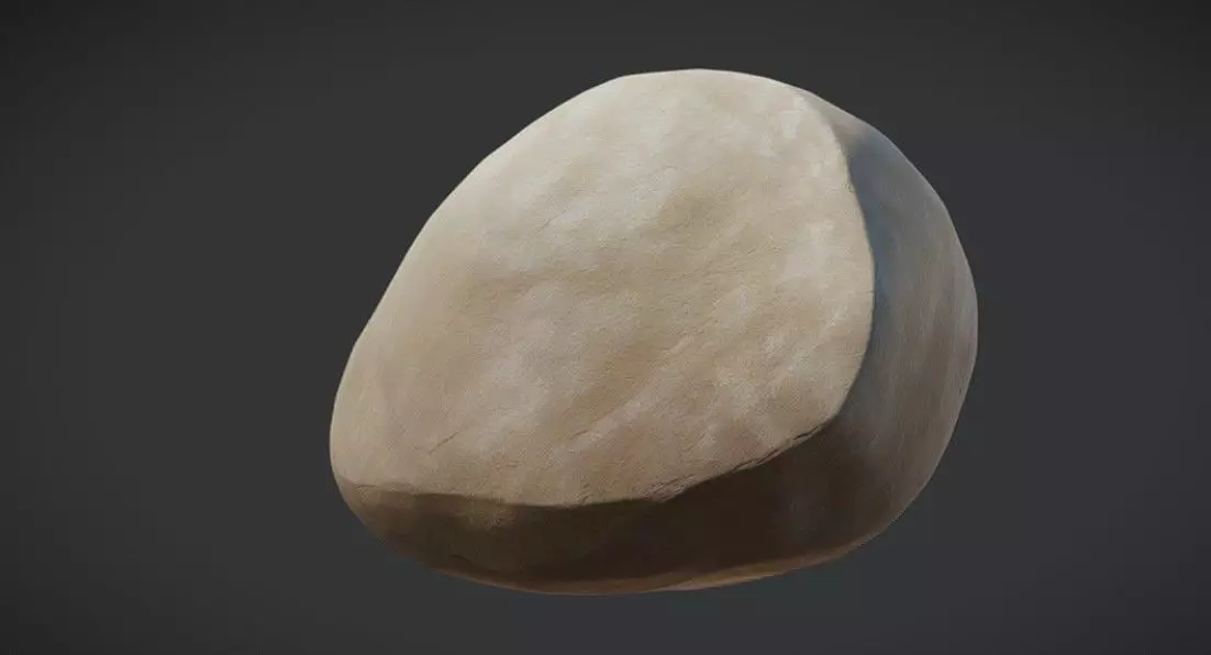 stylized smooth rock 3D model_0