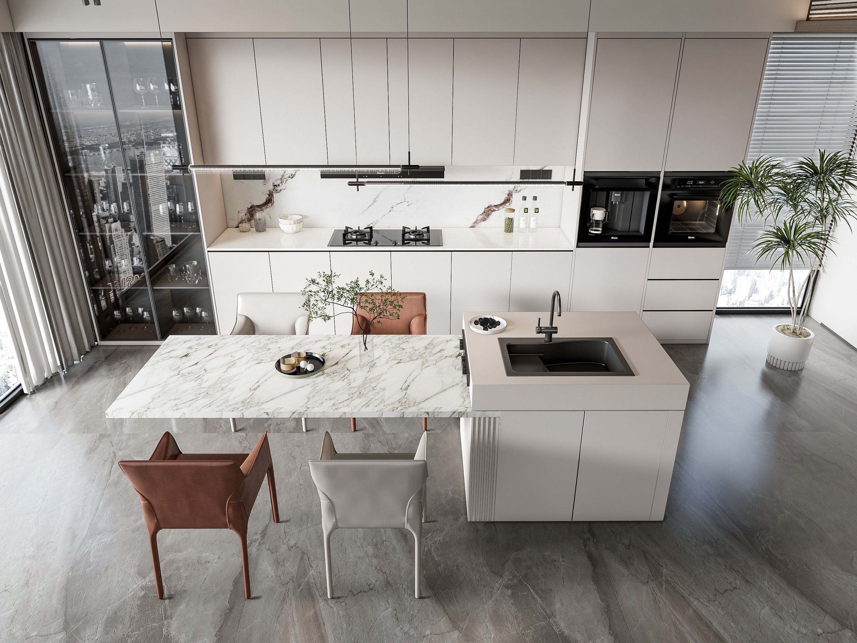 Kitchen Modern interior 101 3D model_2