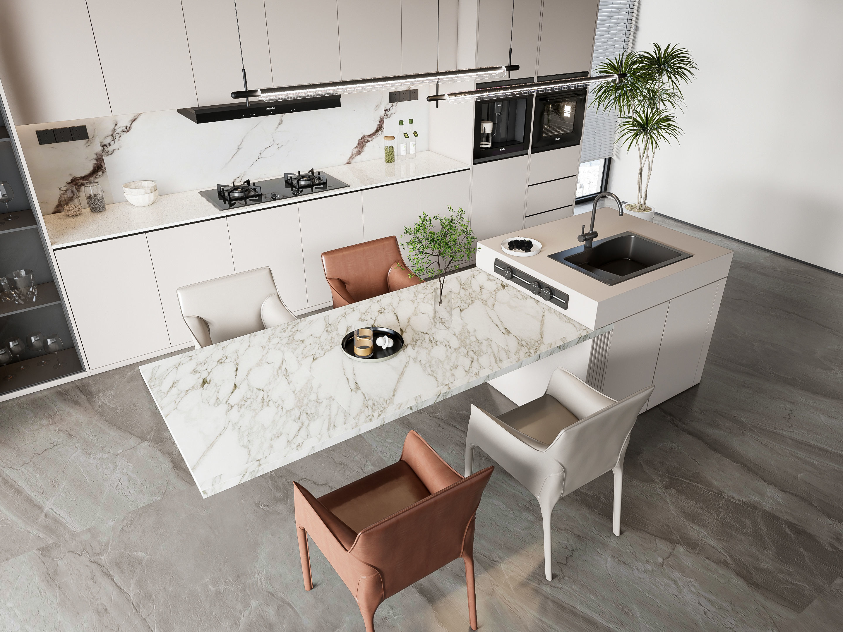 Kitchen Modern interior 101 3D model_1