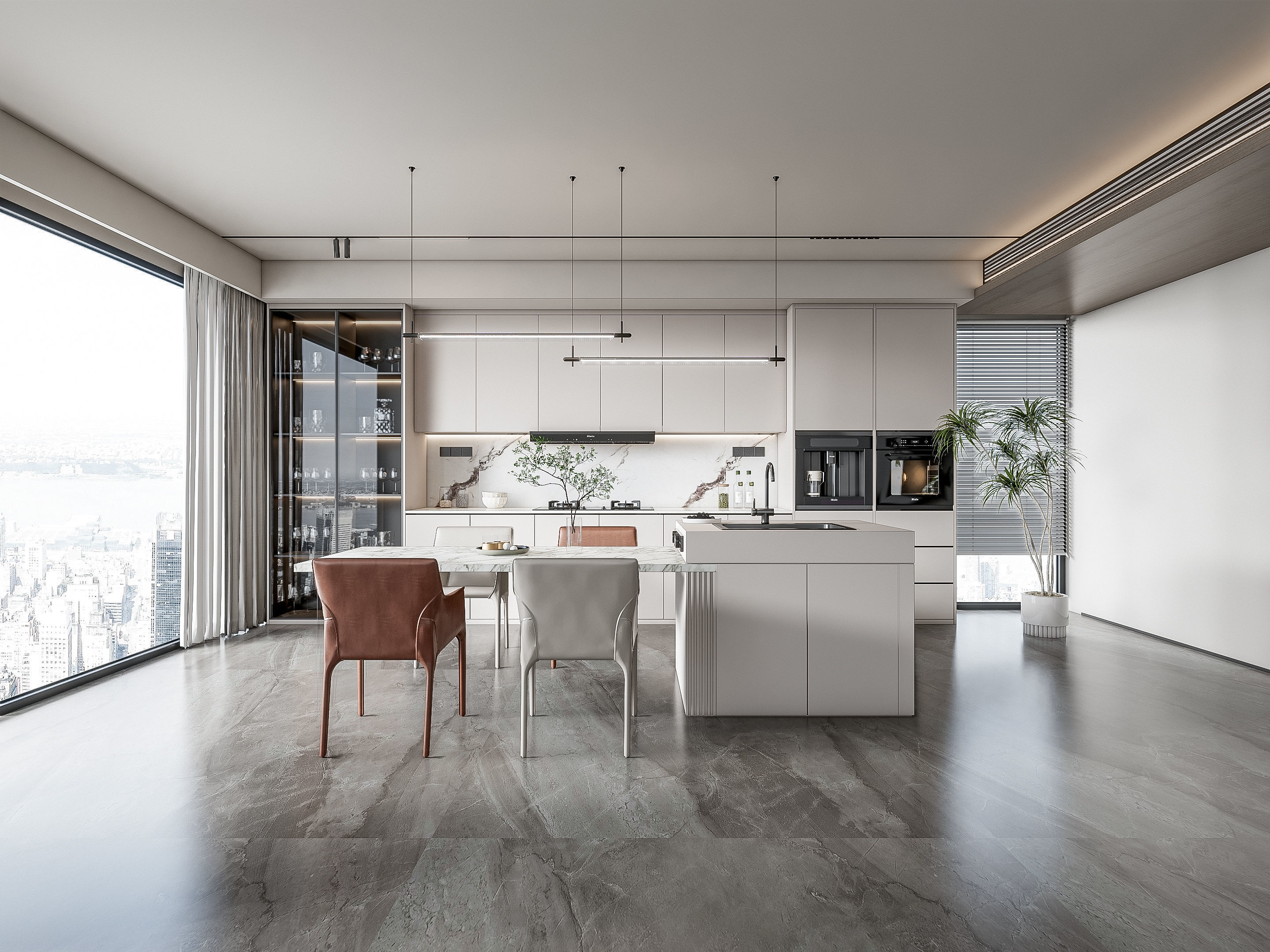 Kitchen Modern interior 101 3D model_16