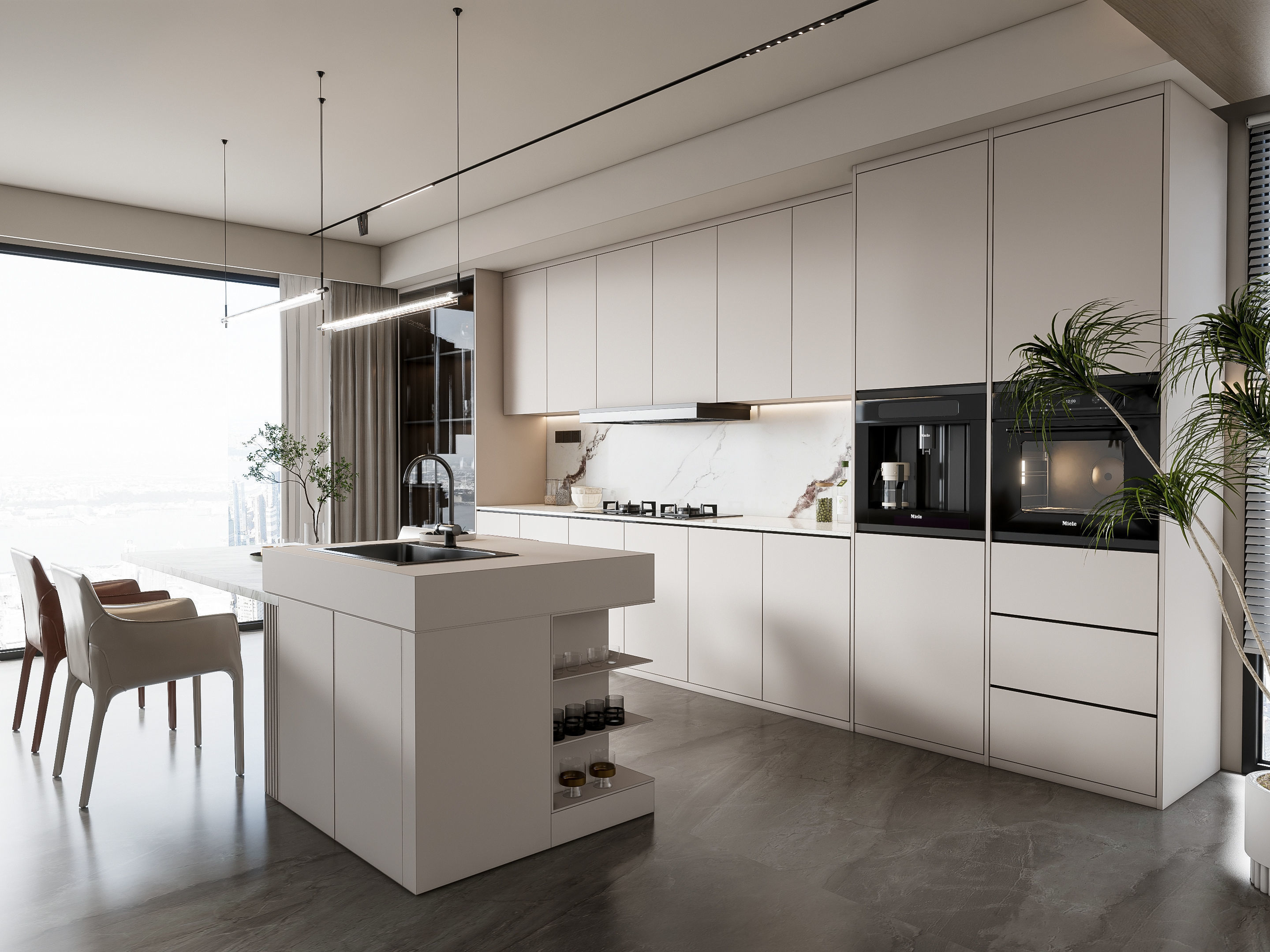 Kitchen Modern interior 101 3D model_4