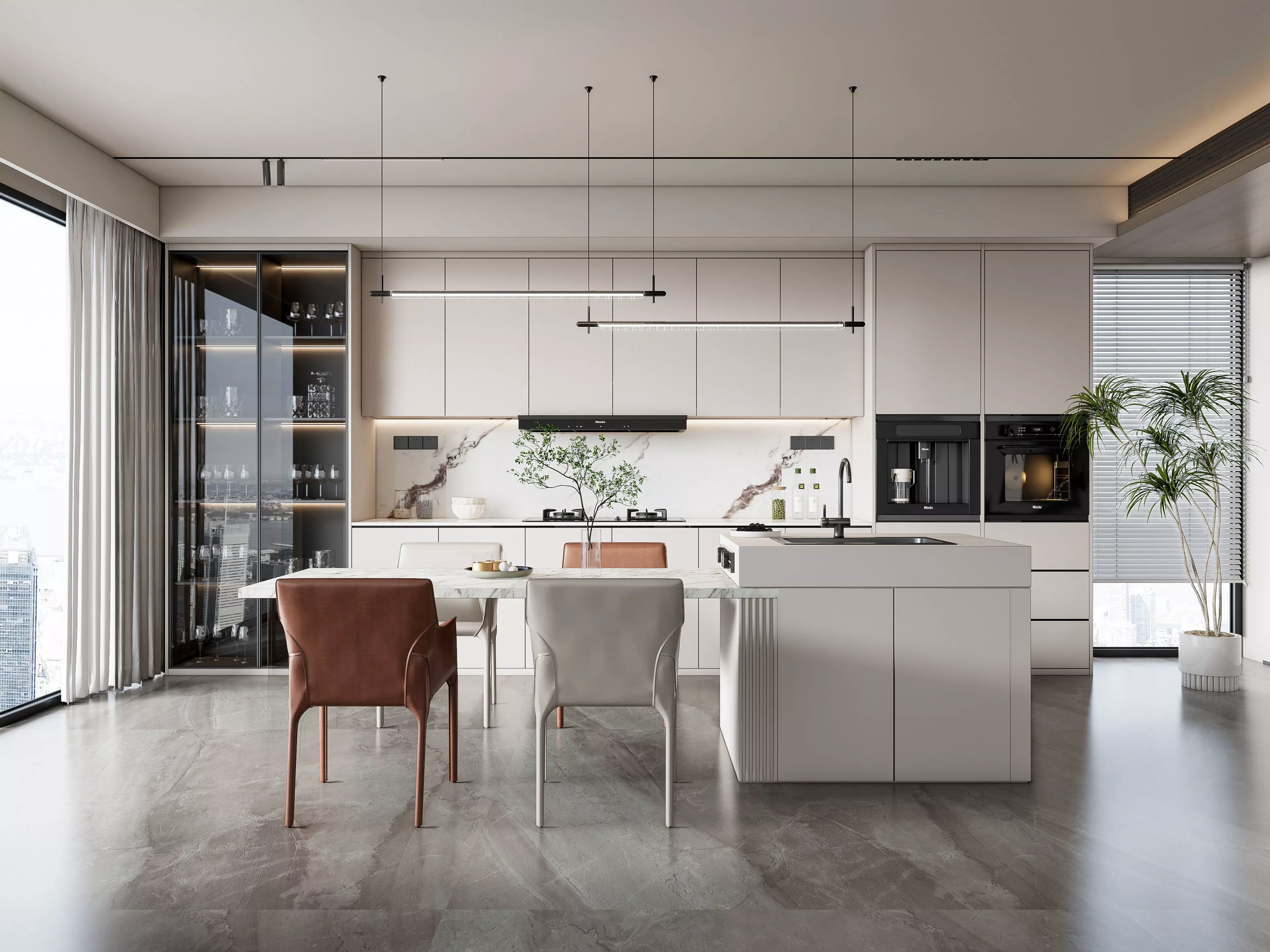 Kitchen Modern interior 101 3D model_0