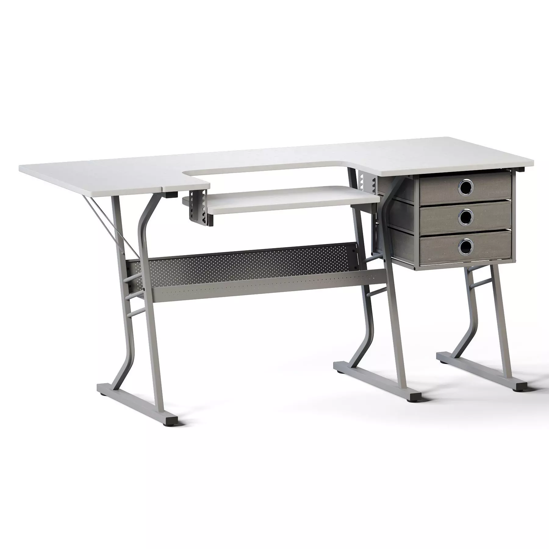 Sewing Table with Sewing Machine Platform 3D model