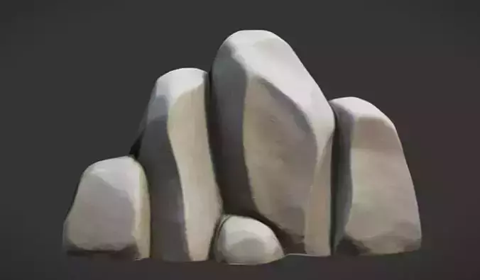 stylized rock wall with smooth 
