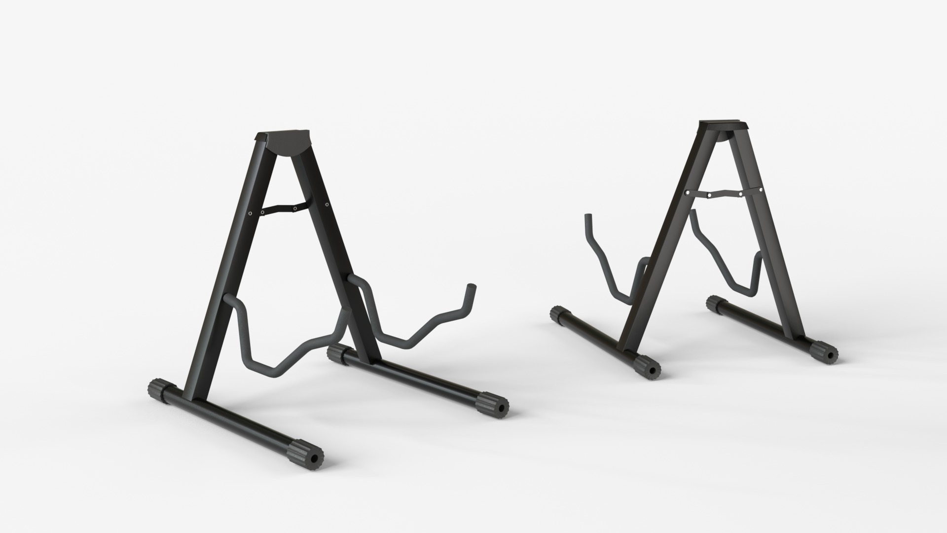 Black Carbon Fiber Double Bass with Bow 3D model_9